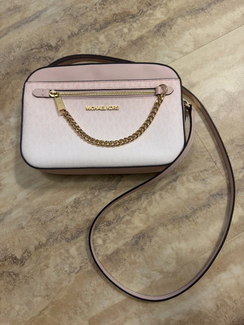 Michael Kors Blush Pink Leather Crossbody Bag